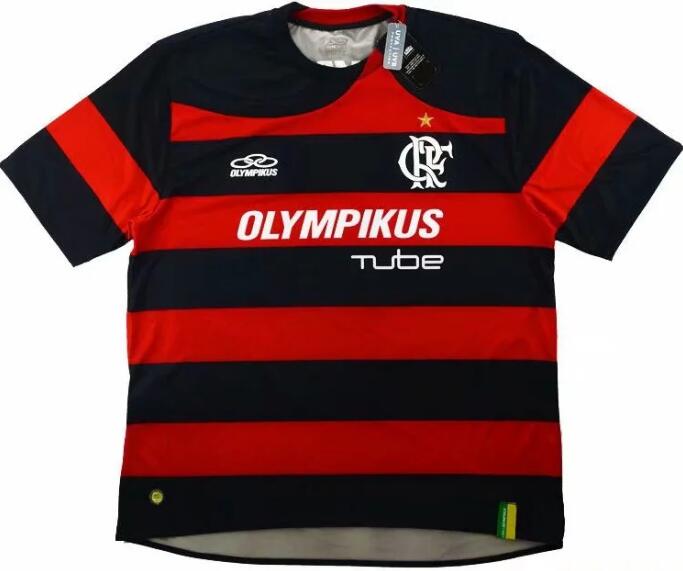 2009-10 Flamengo Retro Home Kit Soccer Jersey